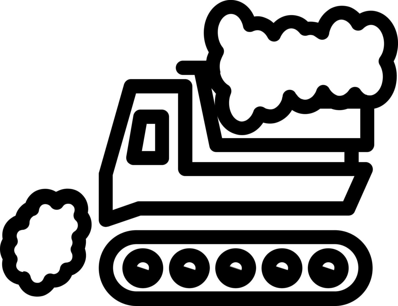 Snowplow Vector Icon Design