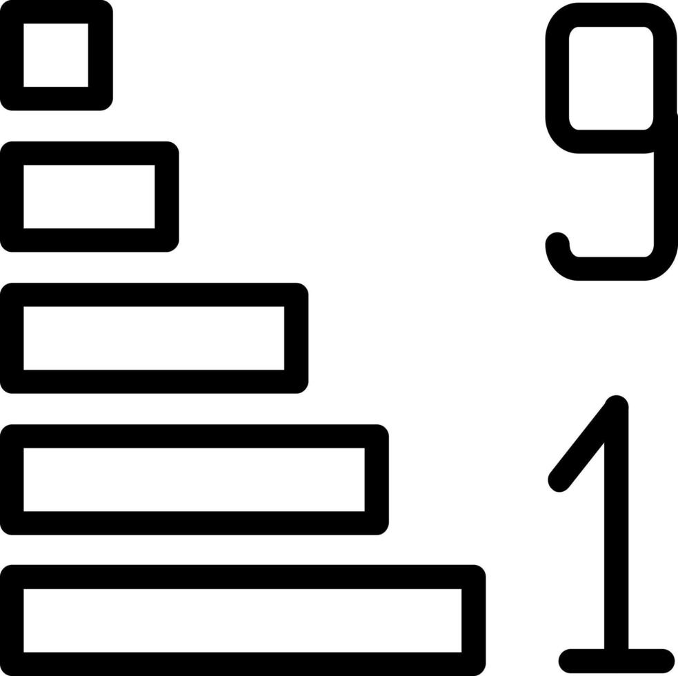 Sort Numeric Up Vector Icon Design