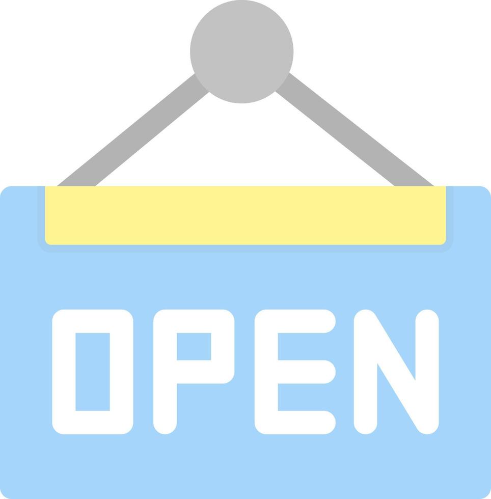 Cafe Open Sign Vector Icon Design