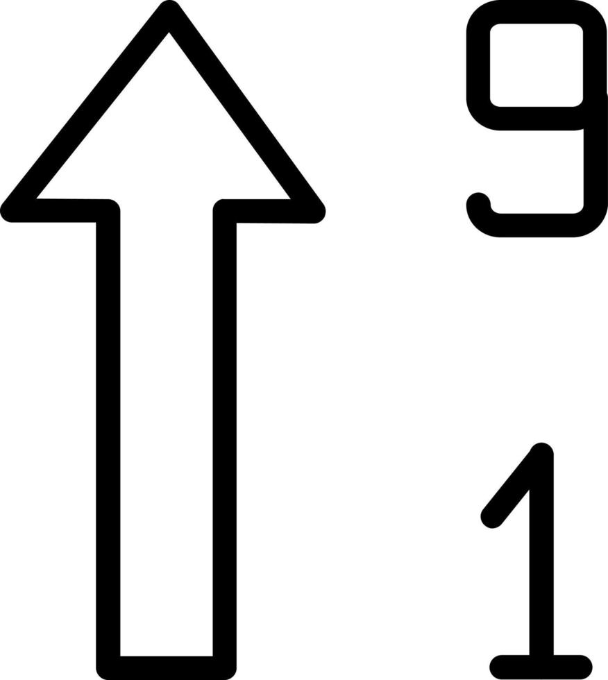Sort Numeric Up Alt Vector Icon Design