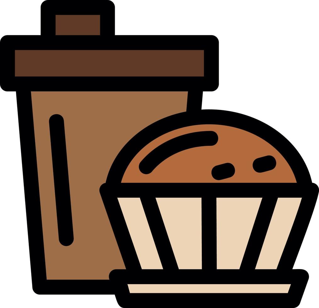 Coffee Muffin Vector Icon Design