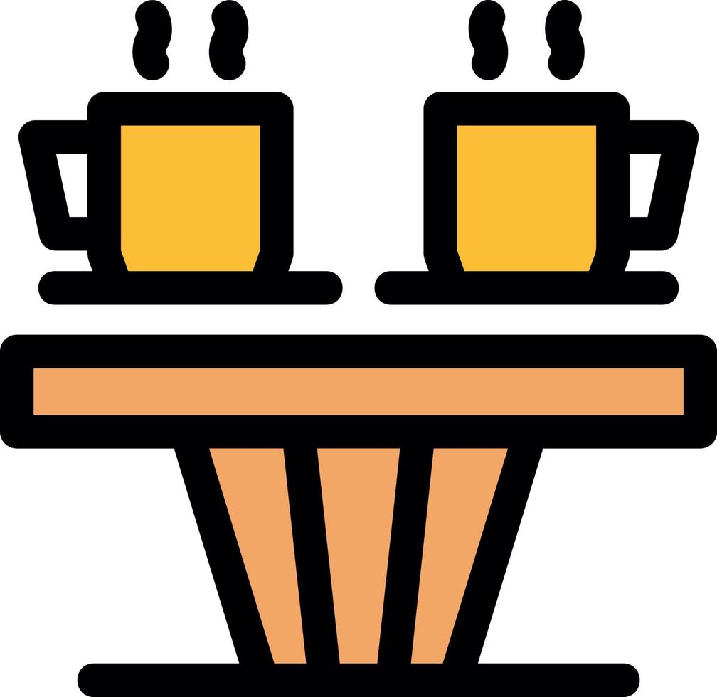 Coffee Table Vector Icon Design