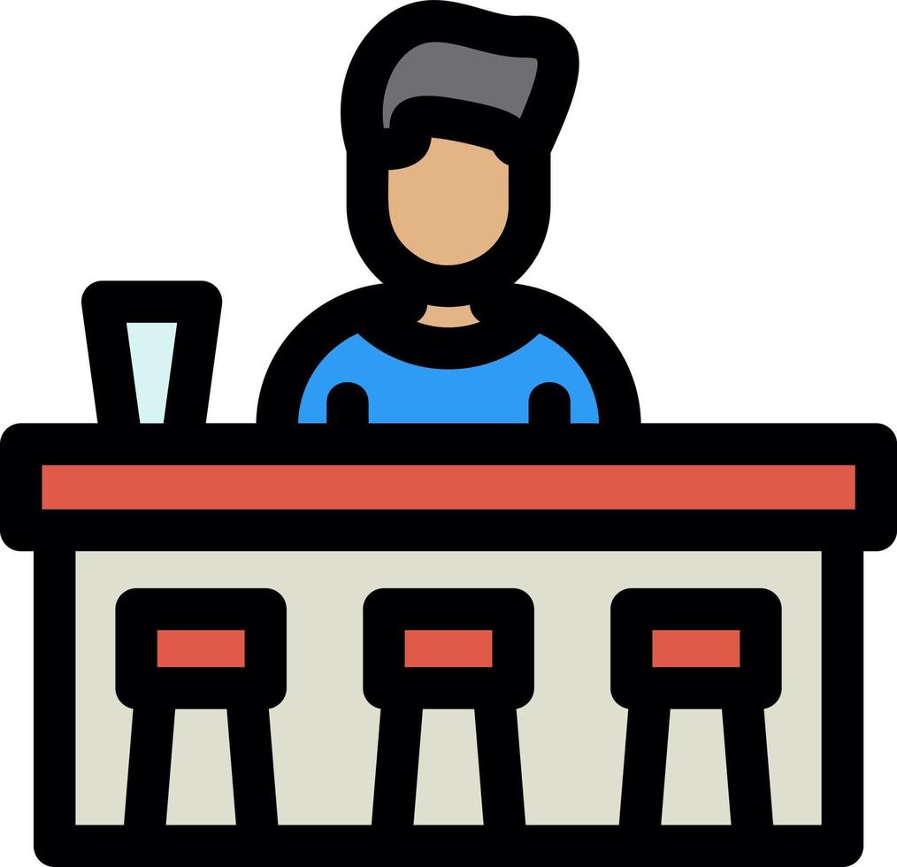 Bar Counter Vector Icon Design