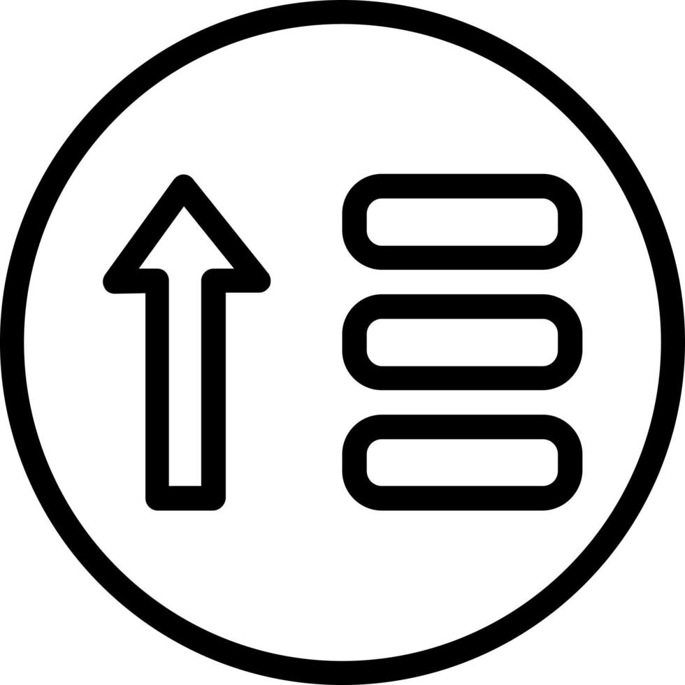 Sort Amount Up Vector Icon Design
