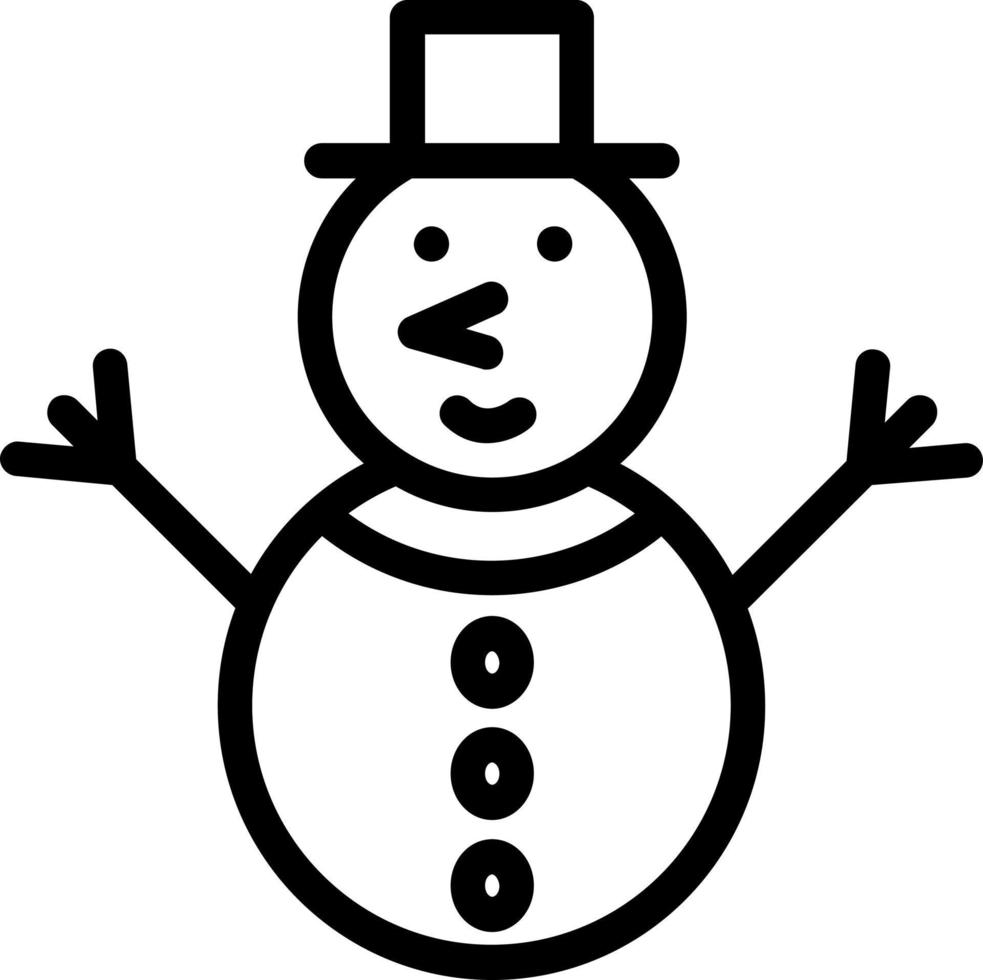 diseño de icono de vector de muñeco de nieve