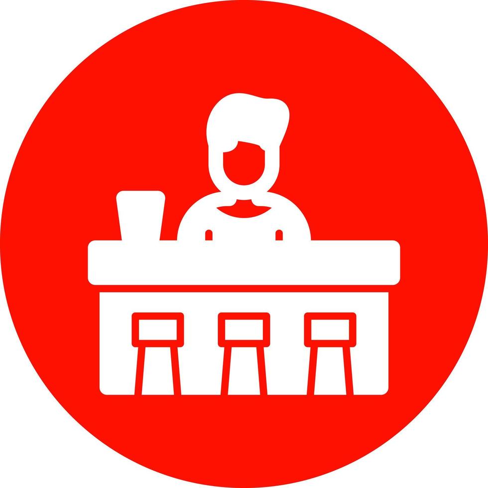 Bar Counter Vector Icon Design