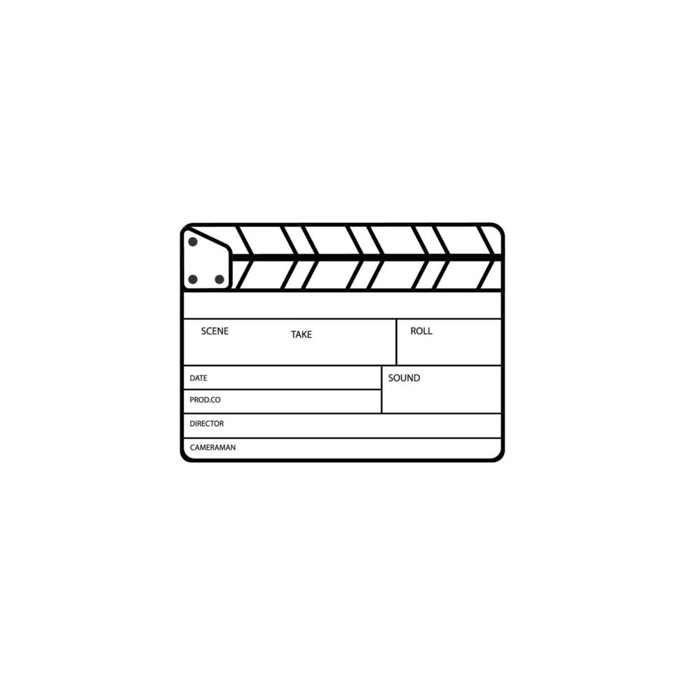 clapper board logo vector