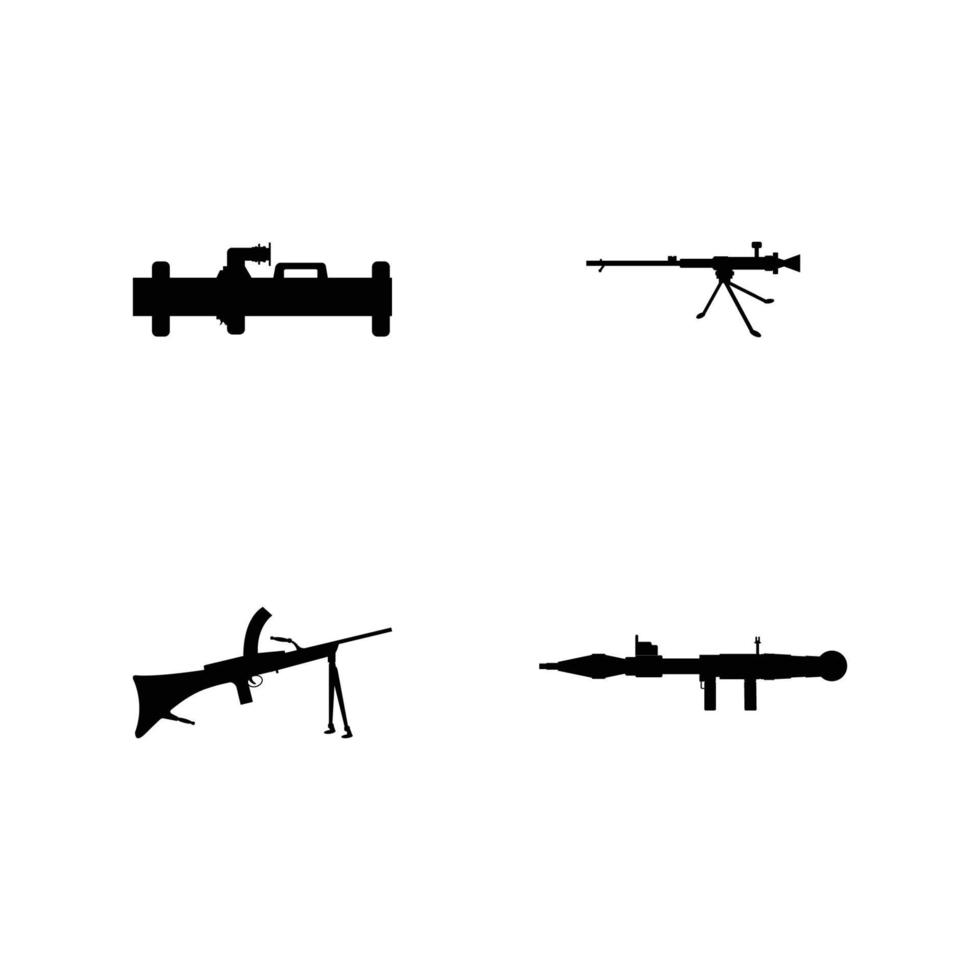 powerful pistol, gun, handgun, vector