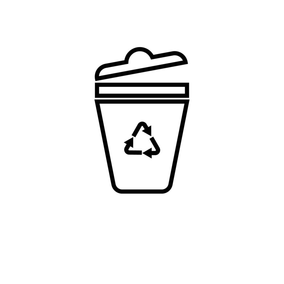 logotipo de bote de basura vector