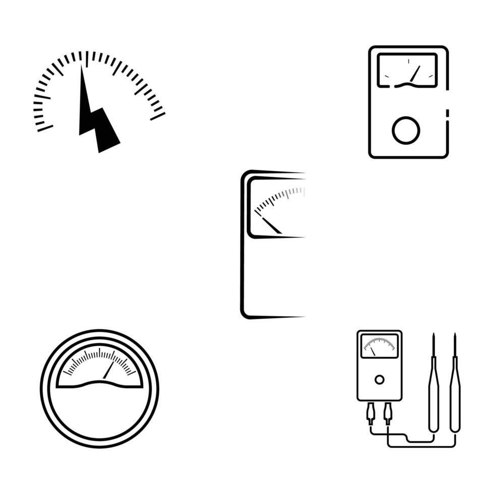 logotipo de instrumentos de medición eléctrica vector