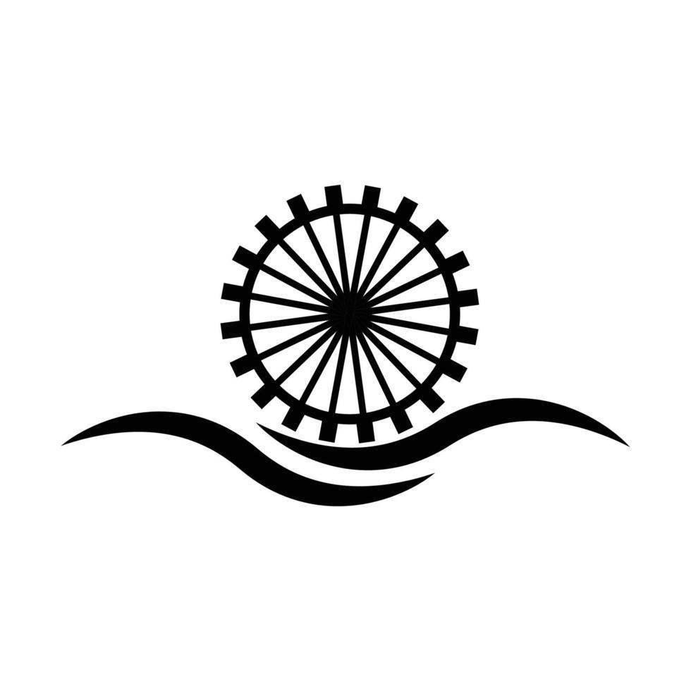 water wheel logo vector