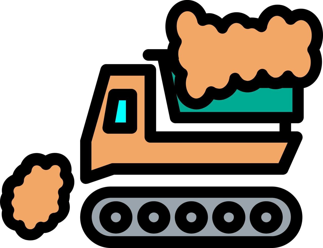 Snowplow Vector Icon Design