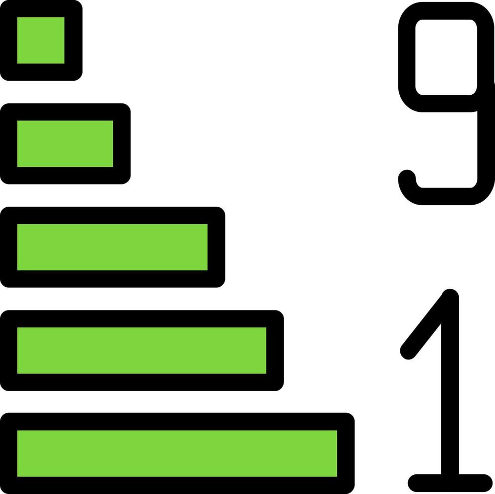 Sort Numeric Up Vector Icon Design