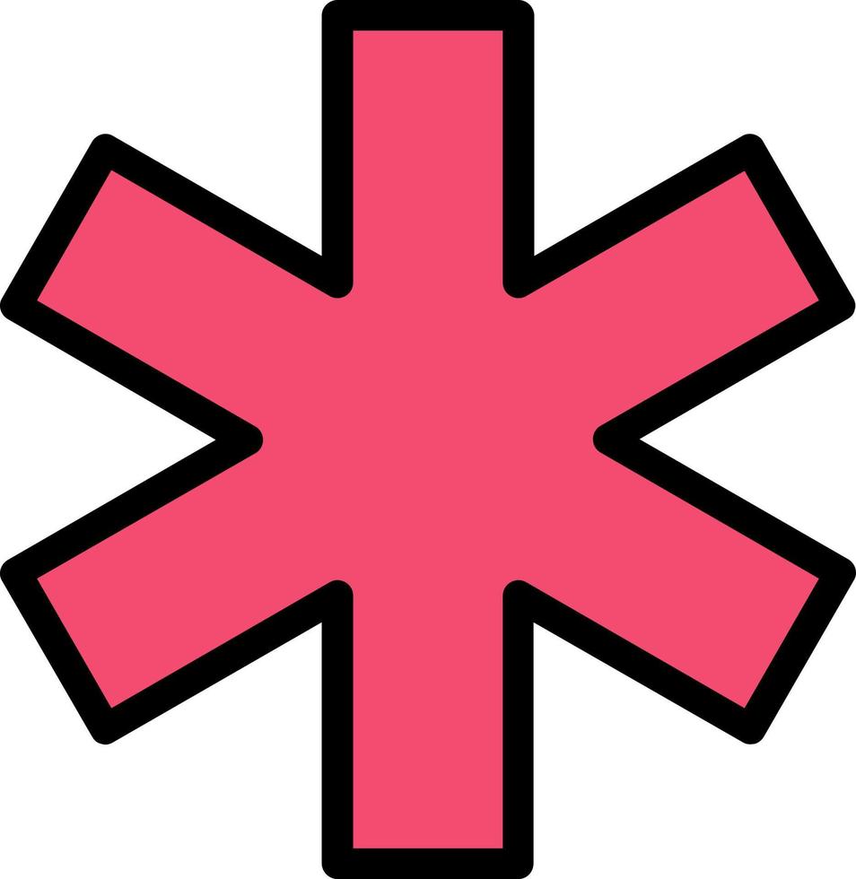 Star Of Life Vector Icon Design