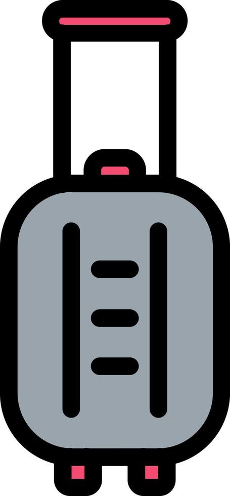 Suitcase Rolling Vector Icon Design