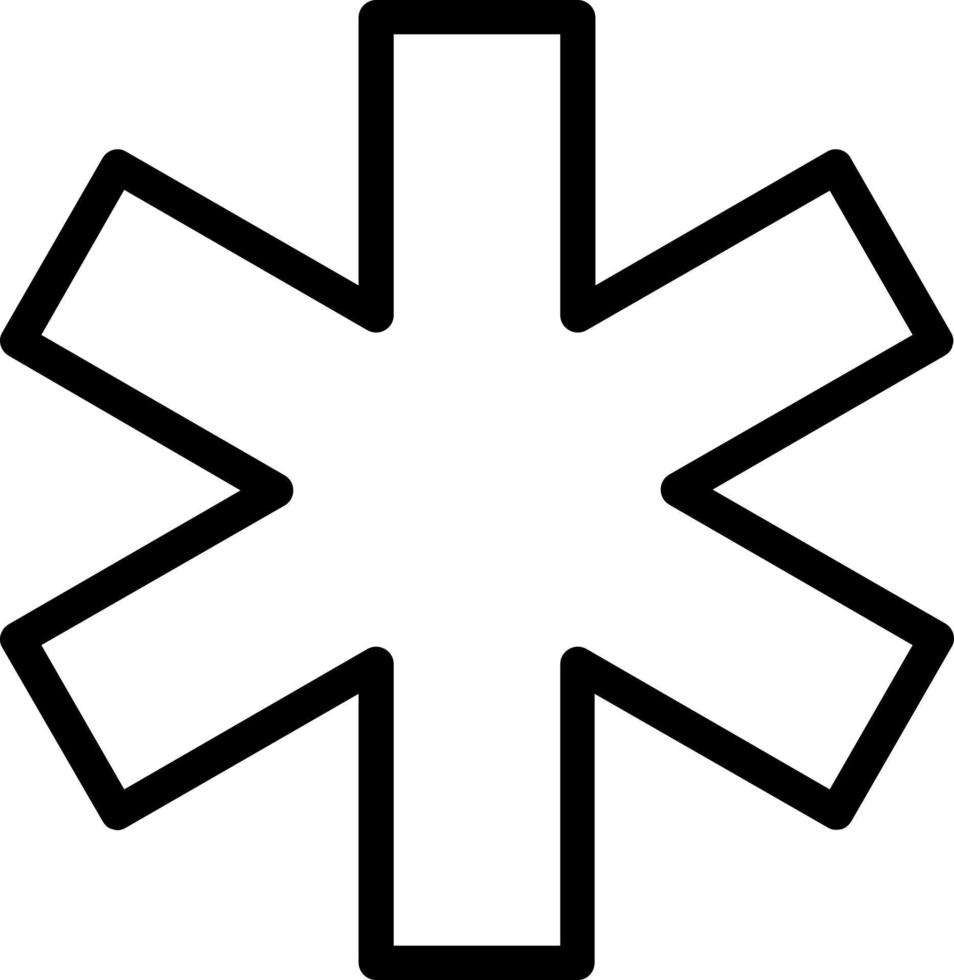 Star Of Life Vector Icon Design