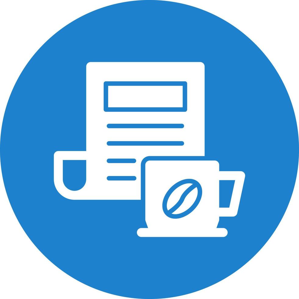 Coffee Newspaper Vector Icon Design