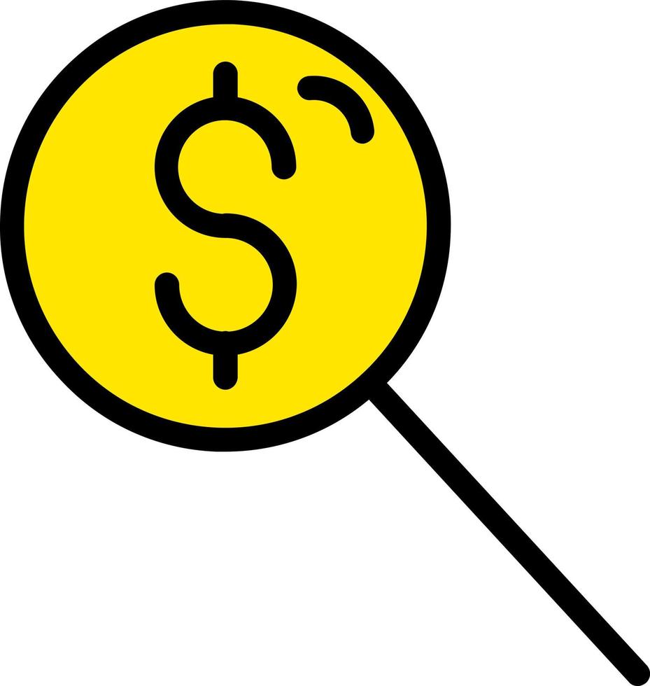 Search Dollar Vector Icon Design
