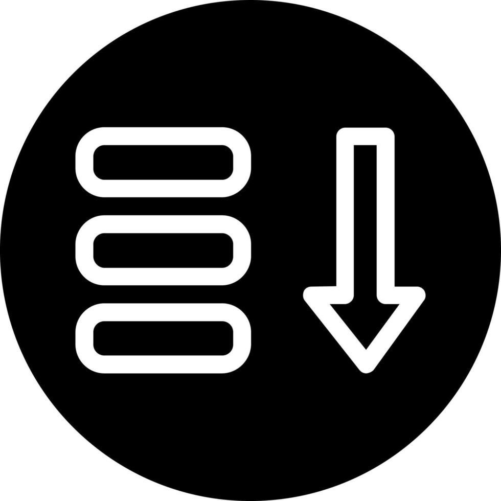 Sort Amount Down Vector Icon Design