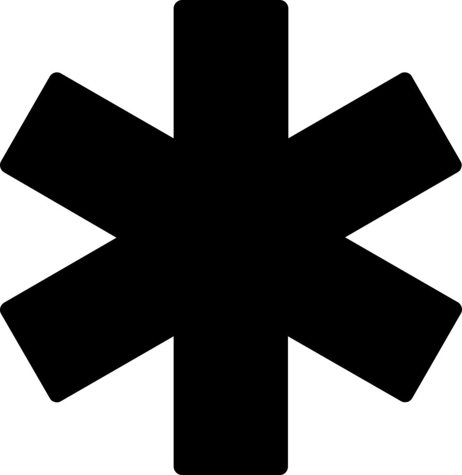 Star Of Life Vector Icon Design