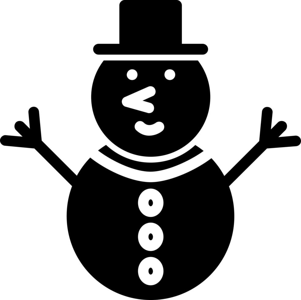 Snowman Vector Icon Design