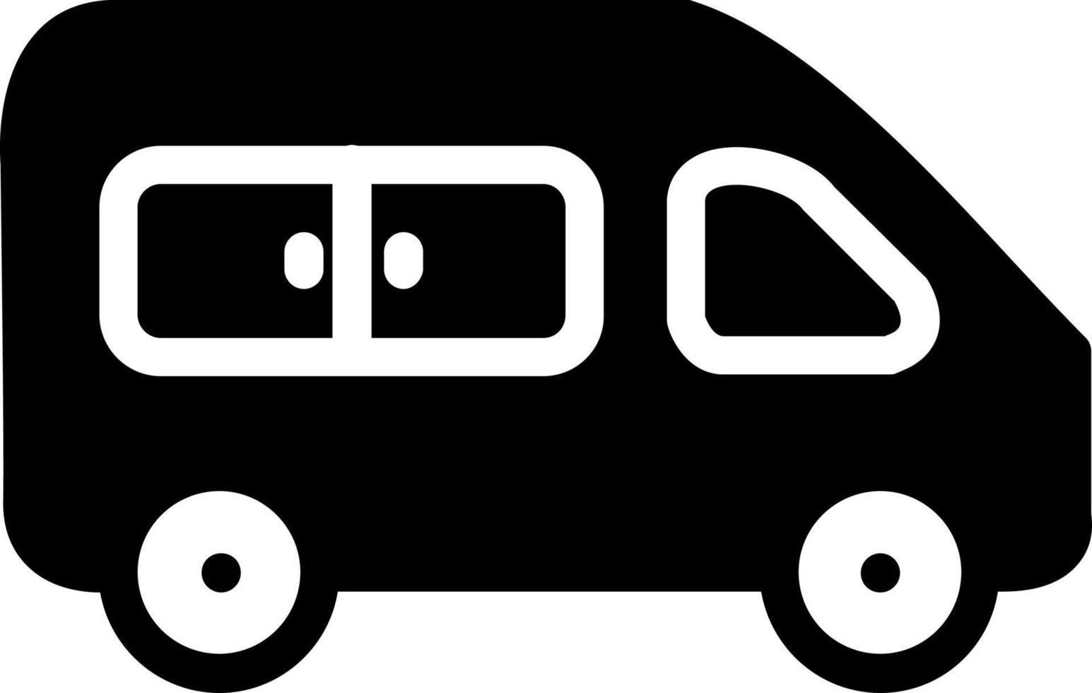 Shuttle Van Vector Icon Design