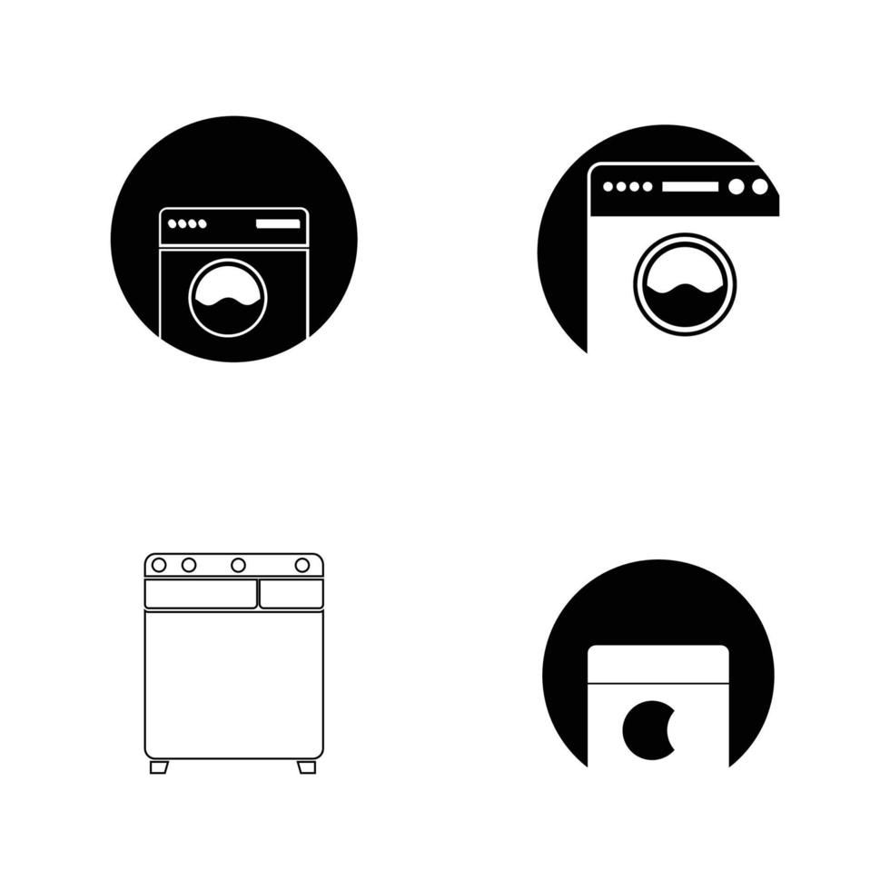 washing machine logo vector