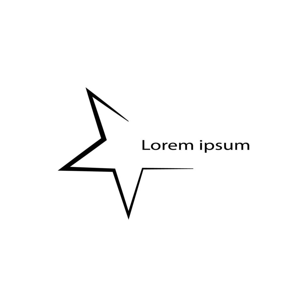 logotipo de estrella simple y moderno vector