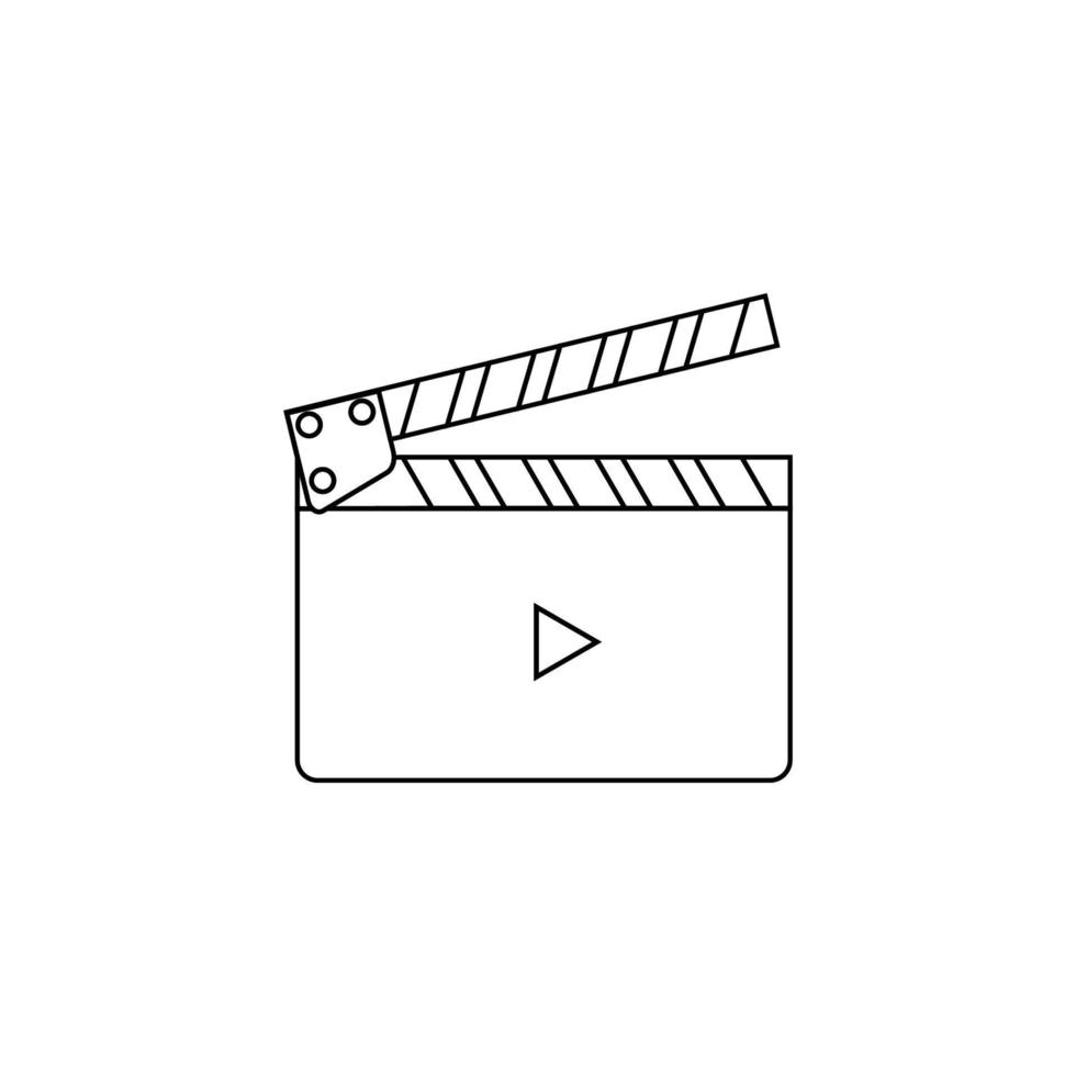 clapper board logo vector