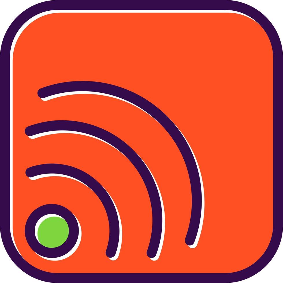 Rss Square Vector Icon Design