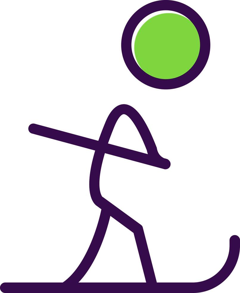 Skiing Vector Icon Design