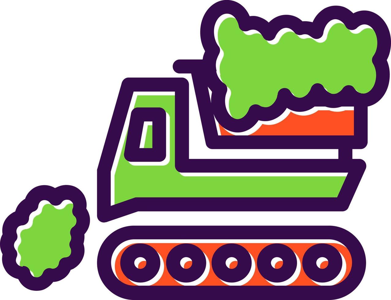 Snowplow Vector Icon Design