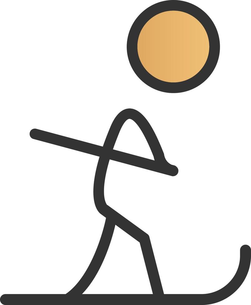 Skiing Vector Icon Design