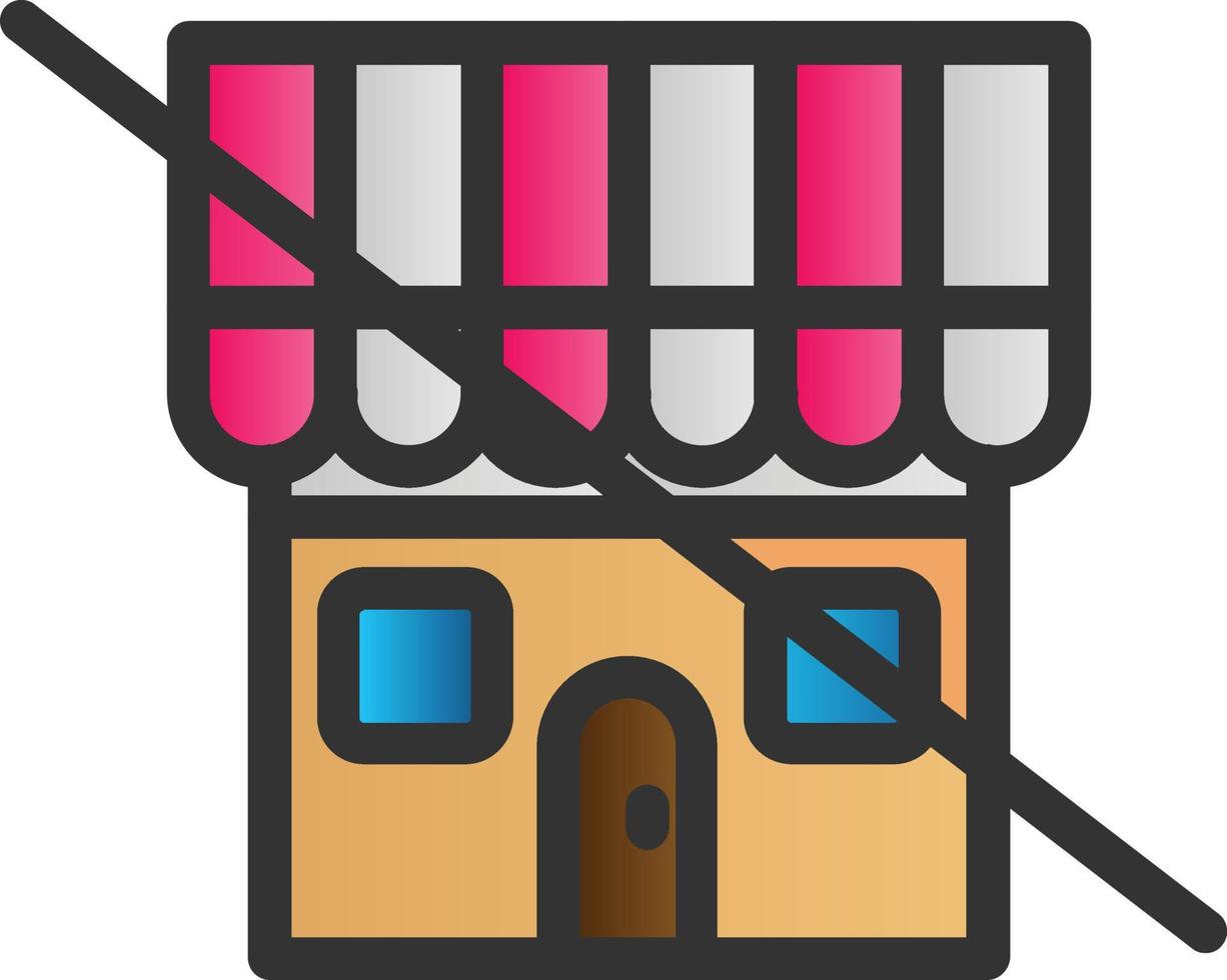 Store Alt Slash Vector Icon Design