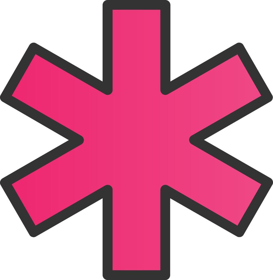 Star Of Life Vector Icon Design