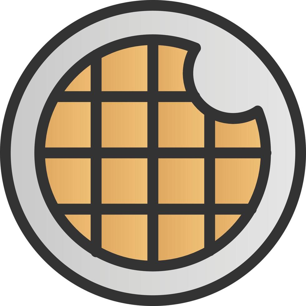 Stroopwafel Vector Icon Design
