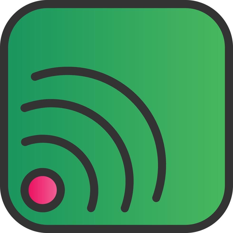 Rss Square Vector Icon Design