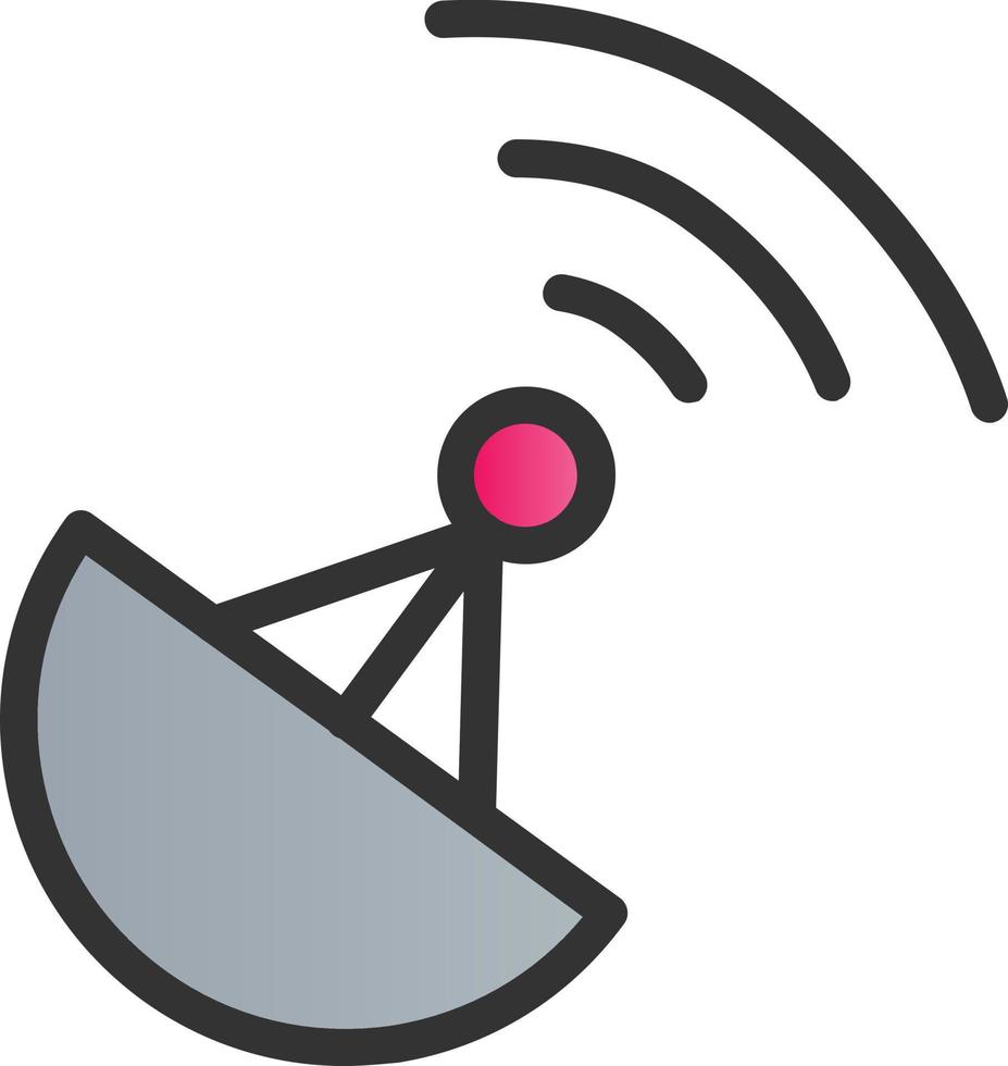 diseño de icono de vector de antena parabólica