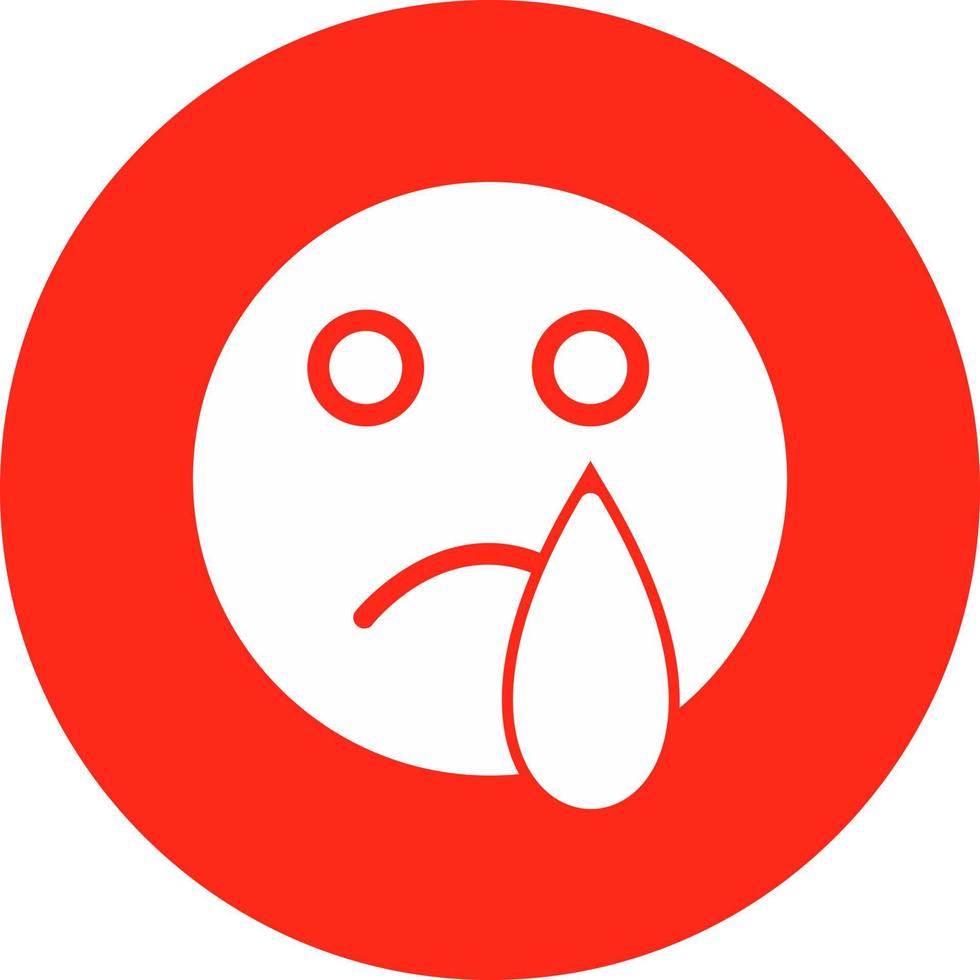 Sad Cry Vector Icon Design