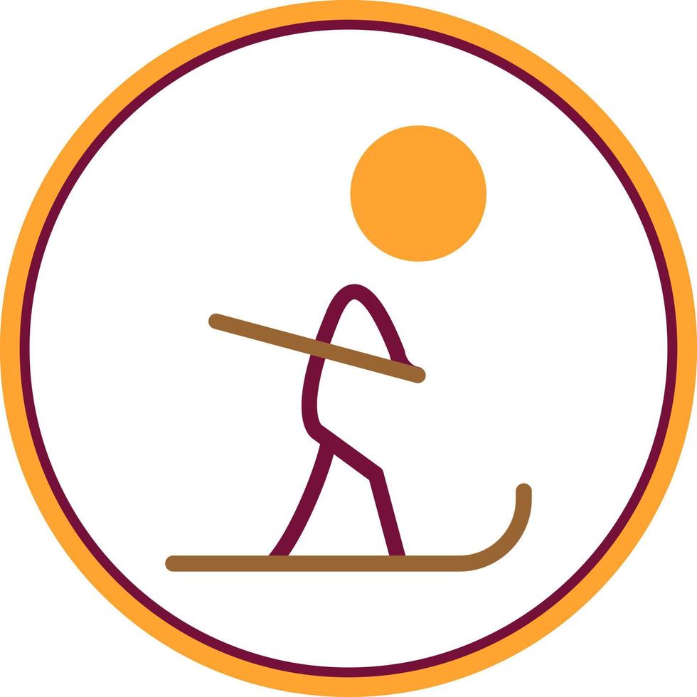 Skiing Vector Icon Design