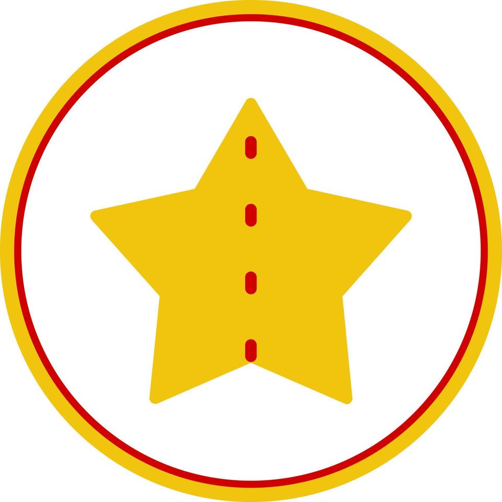 Star Half Vector Icon Design