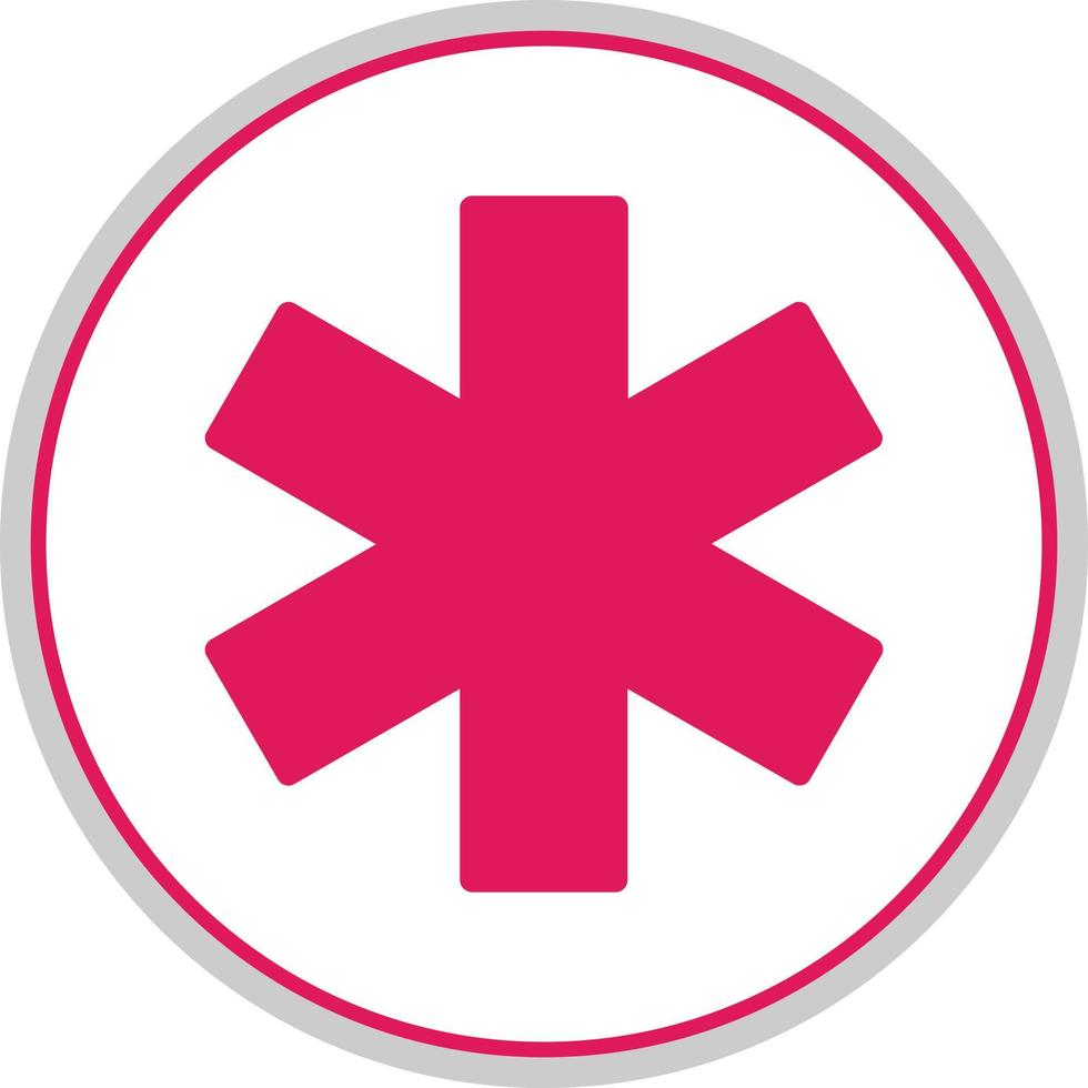 Star Of Life Vector Icon Design