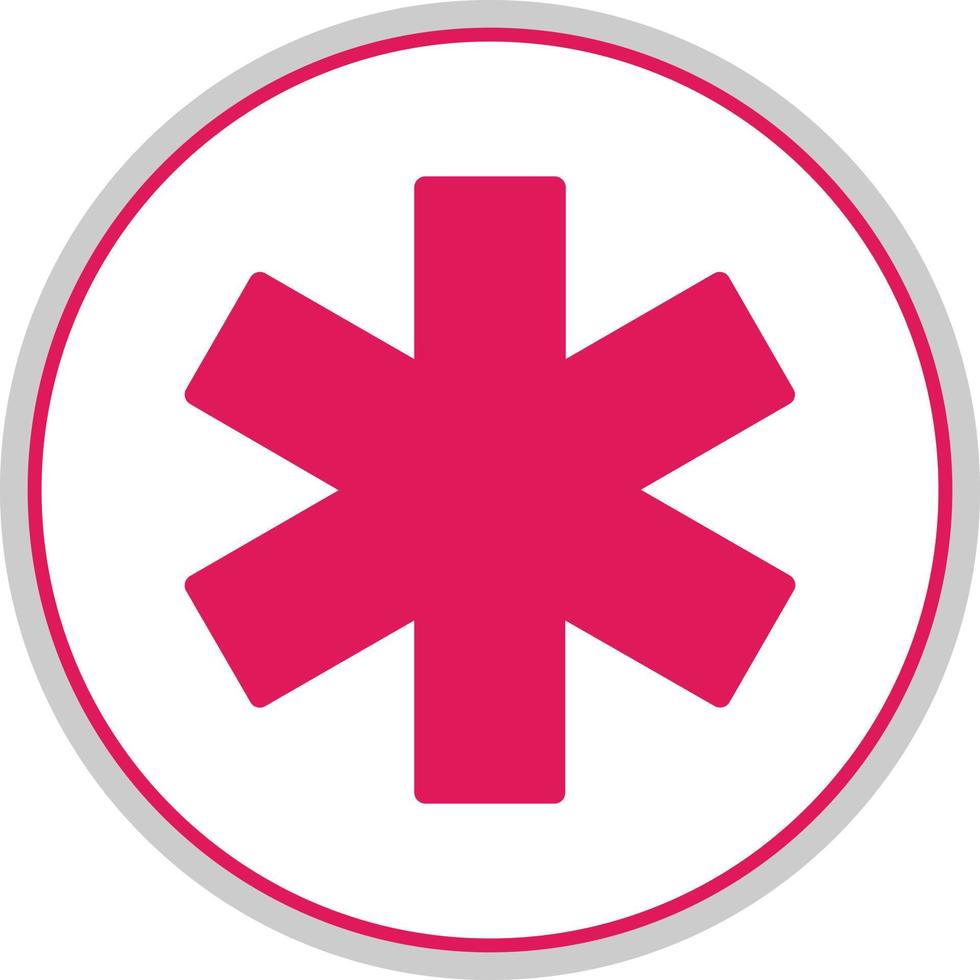 Star Of Life Vector Icon Design