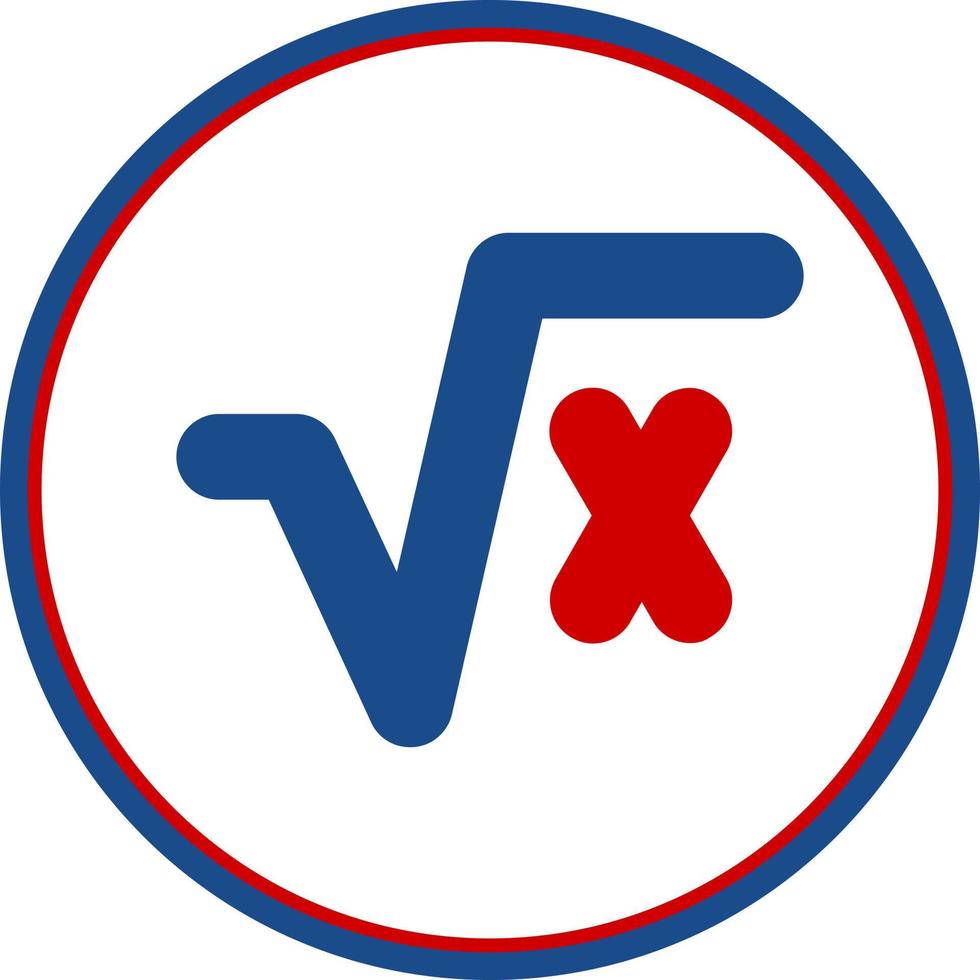 Square Root Alt Vector Icon Design