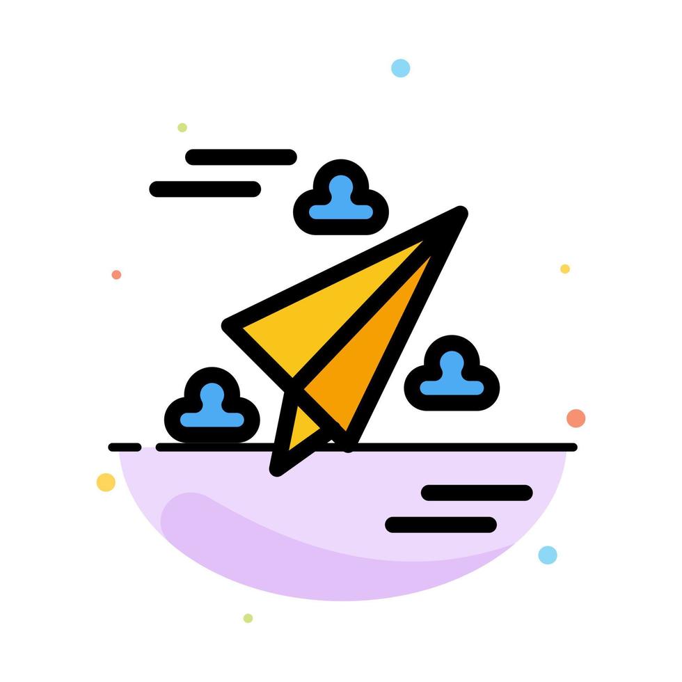 Web Design Paper Fly Abstract Flat Color Icon Template vector