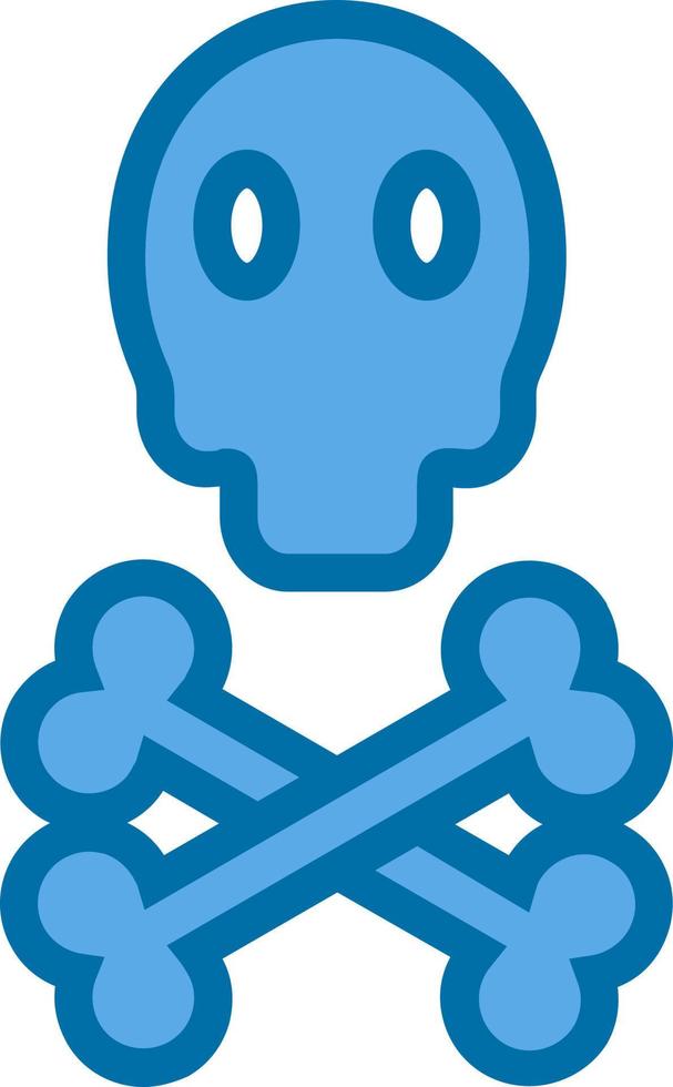 Skull Crossbones Vector Icon Design