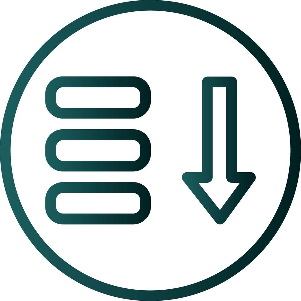 Sort Amount Down Vector Icon Design