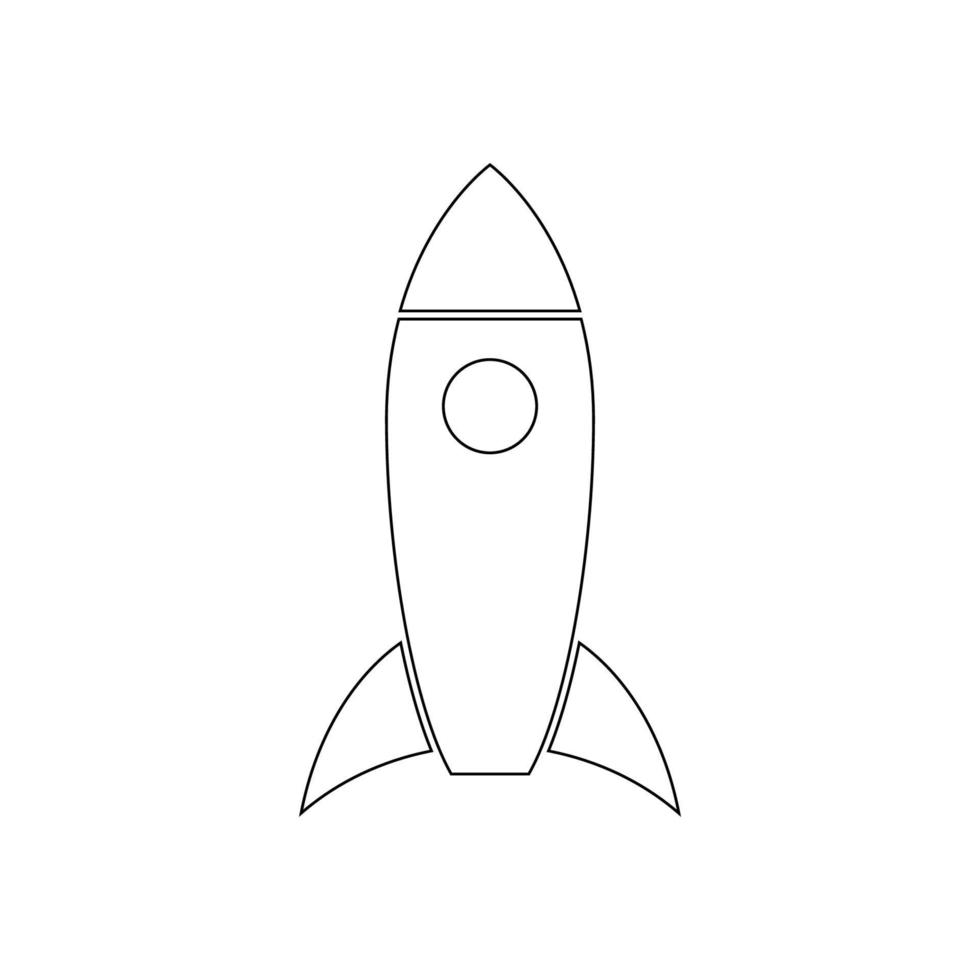 Rocket ilustration logo vector