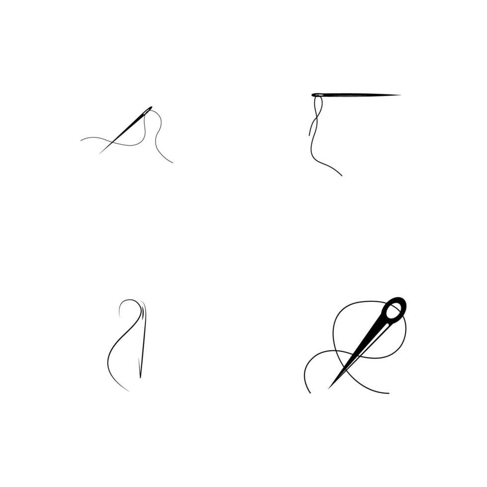 logotipo de la aguja de coser vector