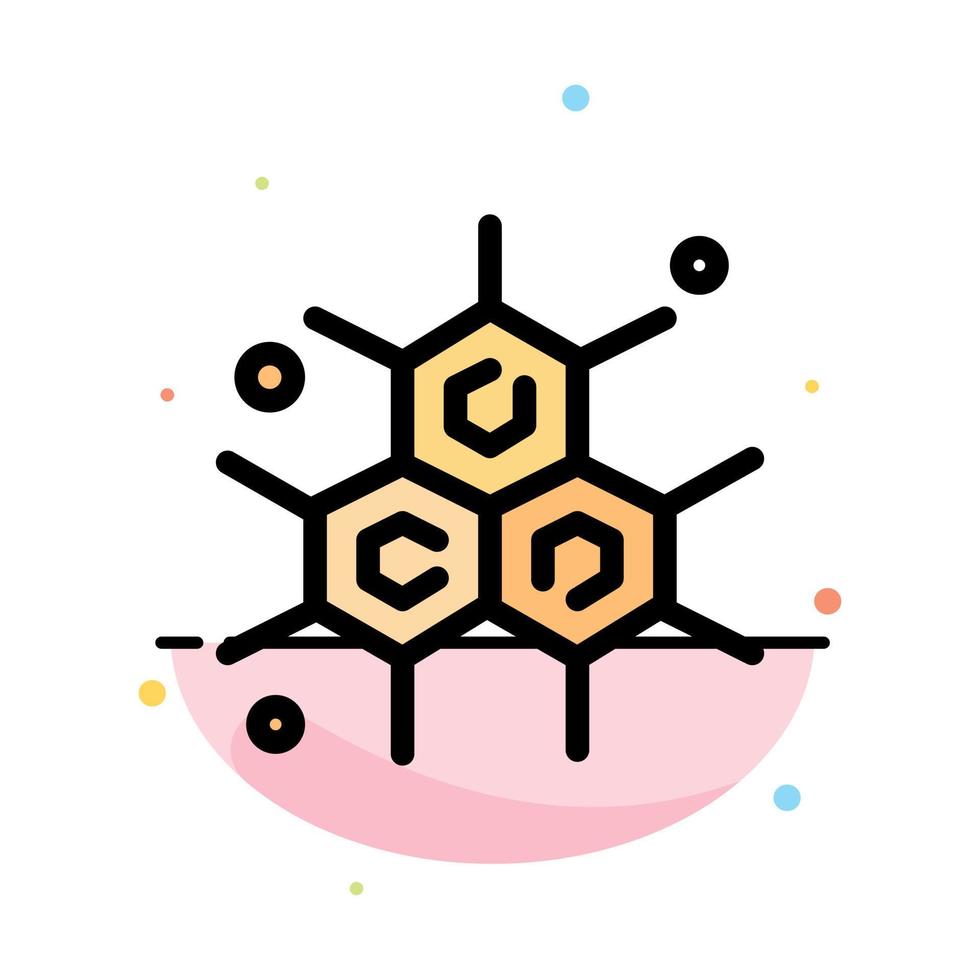 plantilla de icono de color plano abstracto de ciencia molecular químico vector